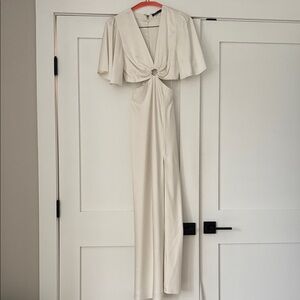 Elegant Ivory Dress with Ring Detail (Abercrombie)